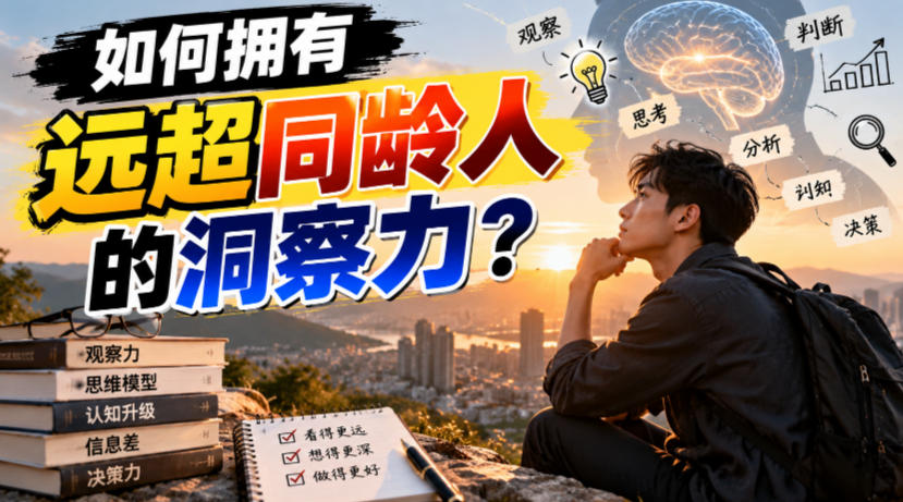 付费文章：如何拥有远超同龄人的洞察力？采购|汽车产业|汽车配件|机加工企业家交流社群中心