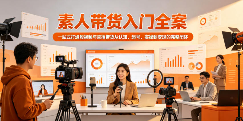 素人带货入门全案，一站式打通短视频与直播带货从认知、起号、实操到变现的完整闭环采购|汽车产业|汽车配件|机加工企业家交流社群中心