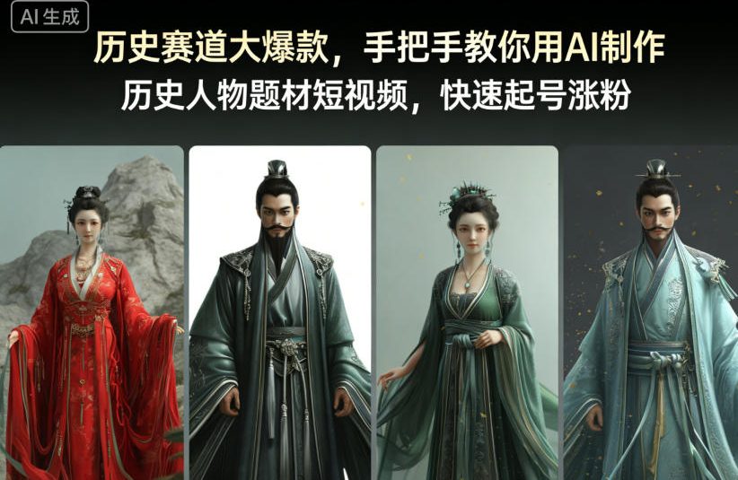 历史赛道大爆款，手把手教你用AI制作历史人物题材短视频，快速起号涨粉采购|汽车产业|汽车配件|机加工蚂蚁智酷企业交流社群中心