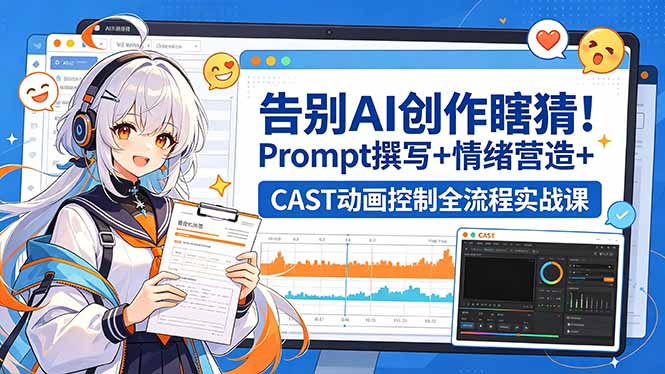 告别AI创作瞎猜！Prompt撰写+情绪营造+CAST动画控制全流程实战课采购|汽车产业|汽车配件|机加工企业家交流社群中心