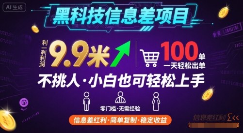 黑科技信息差项目，一单利润9.9米，一天简简单单出100单，不挑人，小白也可轻松上手【揭秘】采购|汽车产业|汽车配件|机加工蚂蚁智酷企业交流社群中心
