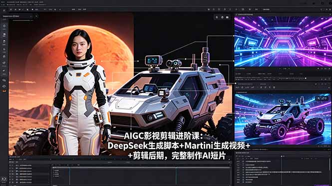AIGC影视剪辑进阶课：DeepSeek生成脚本+Martini生成视频+剪辑后期，完整制作AI短片采购|汽车产业|汽车配件|机加工企业家交流社群中心