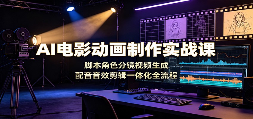 AI电影动画制作实战课:脚本角色分镜视频生成,配音音效剪辑一体化全流程采购|汽车产业|汽车配件|机加工企业家交流社群中心