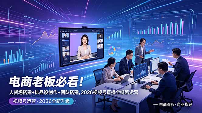 电商老板必看!人货场搭建+排品设计+素材创作+团队搭建,2026视频号直播全链路运营采购|汽车产业|汽车配件|机加工企业家交流社群中心