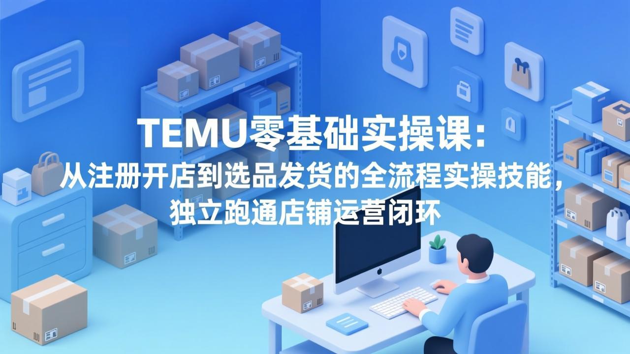 TEMU零基础实操课：从注册开店到选品发货的全流程实操技能，独立跑通店铺运营闭环采购|汽车产业|汽车配件|机加工蚂蚁智酷企业交流社群中心