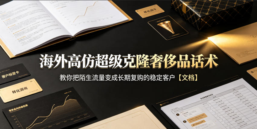 海外高仿超级克隆奢侈品话术，教你把陌生流量变成长期复购的稳定客户【文档】采购|汽车产业|汽车配件|机加工企业家交流社群中心