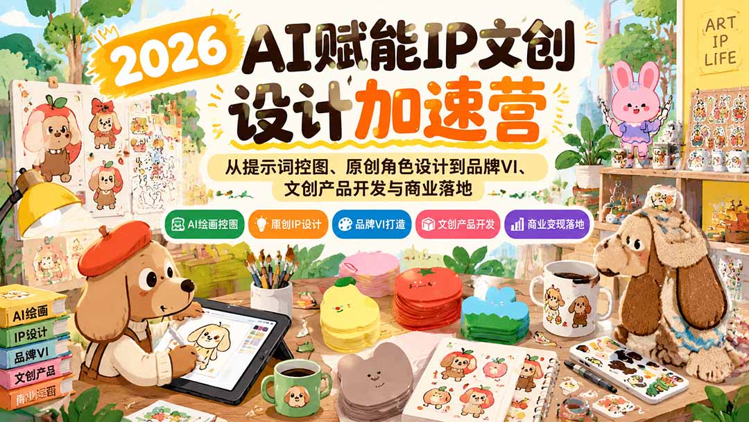 2026AI赋能IP文创设计加速营：从提示词控图、原创角色设计到品牌VI、文创产品开发与商业落地采购|汽车产业|汽车配件|机加工企业家交流社群中心