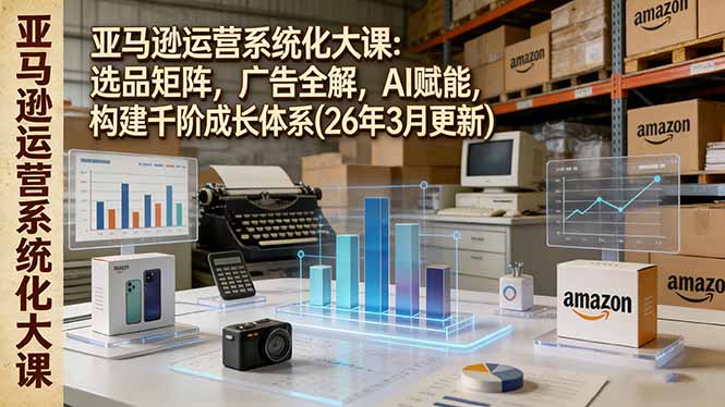 亚马逊运营系统化大课：选品矩阵，广告全解，AI赋能，构建千阶成长体系(26年3月更新采购|汽车产业|汽车配件|机加工企业家交流社群中心