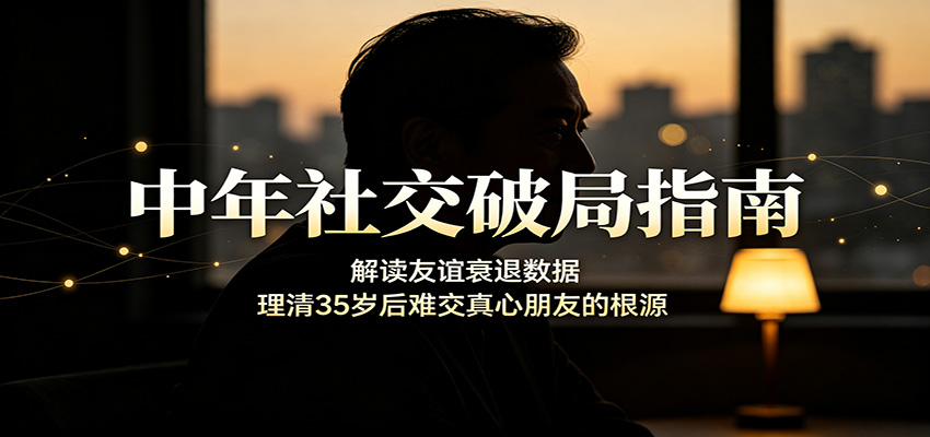 中年社交破局指南:解读友谊衰退数据,理清35岁后难交真心朋友的根源采购|汽车产业|汽车配件|机加工企业家交流社群中心