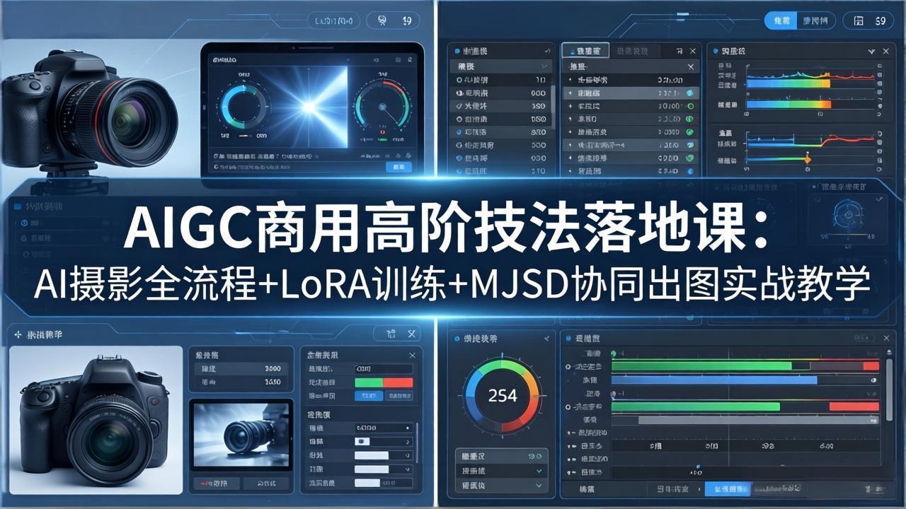 AIGC商用高阶技法落地课：AI摄影全流程+LoRA训练+MJSD协同出图实战教学采购|汽车产业|汽车配件|机加工企业家交流社群中心