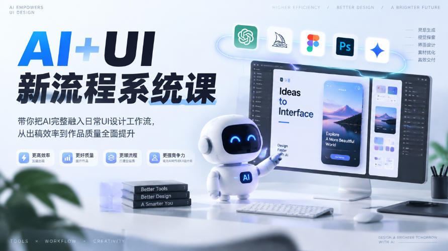 【无水印】AI+UI新流程系统课，带你把AI完整融入日常UI设计工作流，从出稿效率到作品质量全面提升(2026第4期)采购|汽车产业|汽车配件|机加工企业家交流社群中心