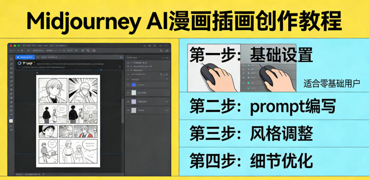 利用Midjourney AI人工智能轻松创作漫画插画教程，零基础创作完整漫画插画采购|汽车产业|汽车配件|机加工蚂蚁智酷企业交流社群中心