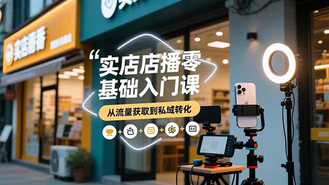 实体店播零基础入门课,实体店+短视频+直播+微信生态+私域社群,从流量获取到私域转化采购|汽车产业|汽车配件|机加工蚂蚁智酷企业交流社群中心