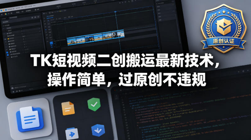 TK短视频二创搬运最新技术，操作简单，过原创不违规采购|汽车产业|汽车配件|机加工企业家交流社群中心