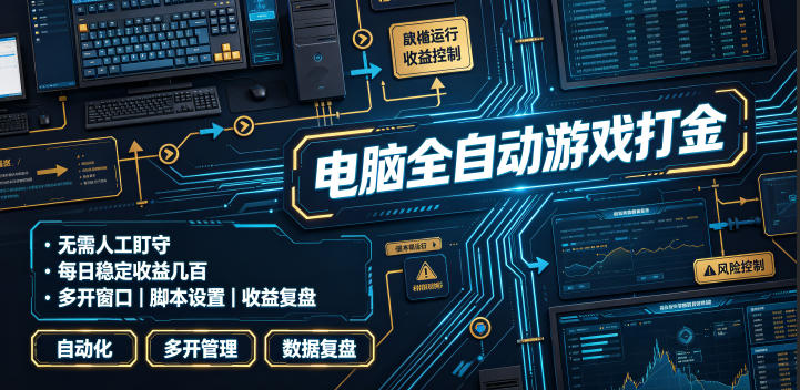 电脑全自动游戏打金,无需人工盯守,每日稳定收益几百!【揭秘】采购|汽车产业|汽车配件|机加工企业家交流社群中心