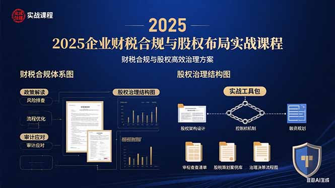 2025企业财税合规与股权布局的实战课程:财税合规与股权高效治理方案采购|汽车产业|汽车配件|机加工蚂蚁智酷企业交流社群中心