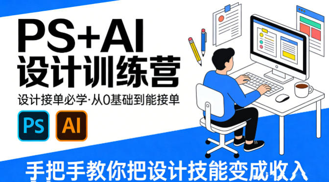 设计接单必学，PS+AI设计训练营，从0基础到能接单，手把手教你把设计技能变成收入采购|汽车产业|汽车配件|机加工企业家交流社群中心