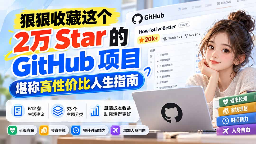 狠狠收藏这个 2 万 Star 的 GitHub 项目,堪称高性价比人生指南。采购|汽车产业|汽车配件|机加工企业家交流社群中心