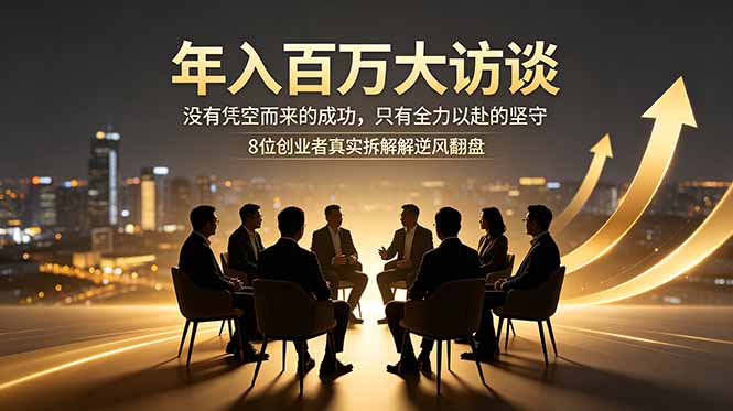 年入百万大访谈：没有凭空而来的成功，只有全力以赴的坚守，8位创业者真实拆解逆风翻盘路采购|汽车产业|汽车配件|机加工企业家交流社群中心
