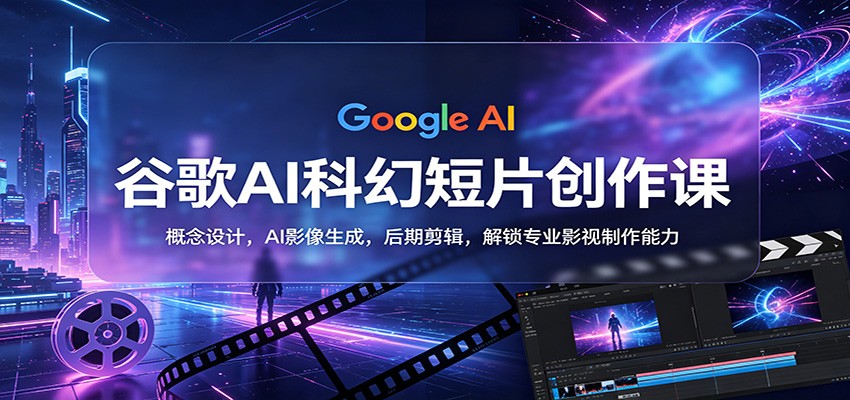 谷歌AI科幻短片创作课：概念设计，AI影像生成，后期剪辑，解锁专业影视制作能力采购|汽车产业|汽车配件|机加工企业家交流社群中心