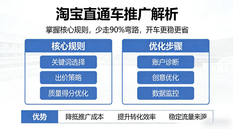 淘宝直通车推广解析，掌握核心规则，少走90%弯路，开车更稳更省采购|汽车产业|汽车配件|机加工企业家交流社群中心