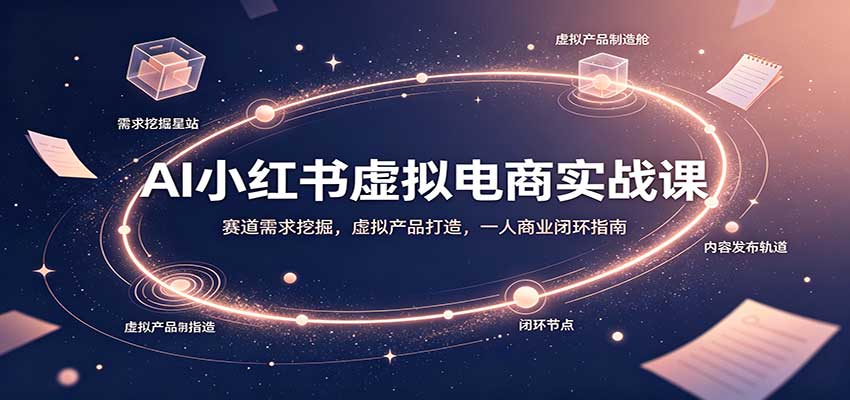 AI小红书虚拟电商实战课:赛道需求挖掘,虚拟产品打造,一人商业闭环指南采购|汽车产业|汽车配件|机加工企业家交流社群中心