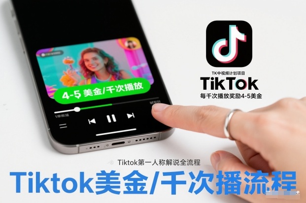 TK中视频计划项目,Tiktok第一人称解说流程,每干次播放奖励4-5美金采购|汽车产业|汽车配件|机加工蚂蚁智酷企业交流社群中心