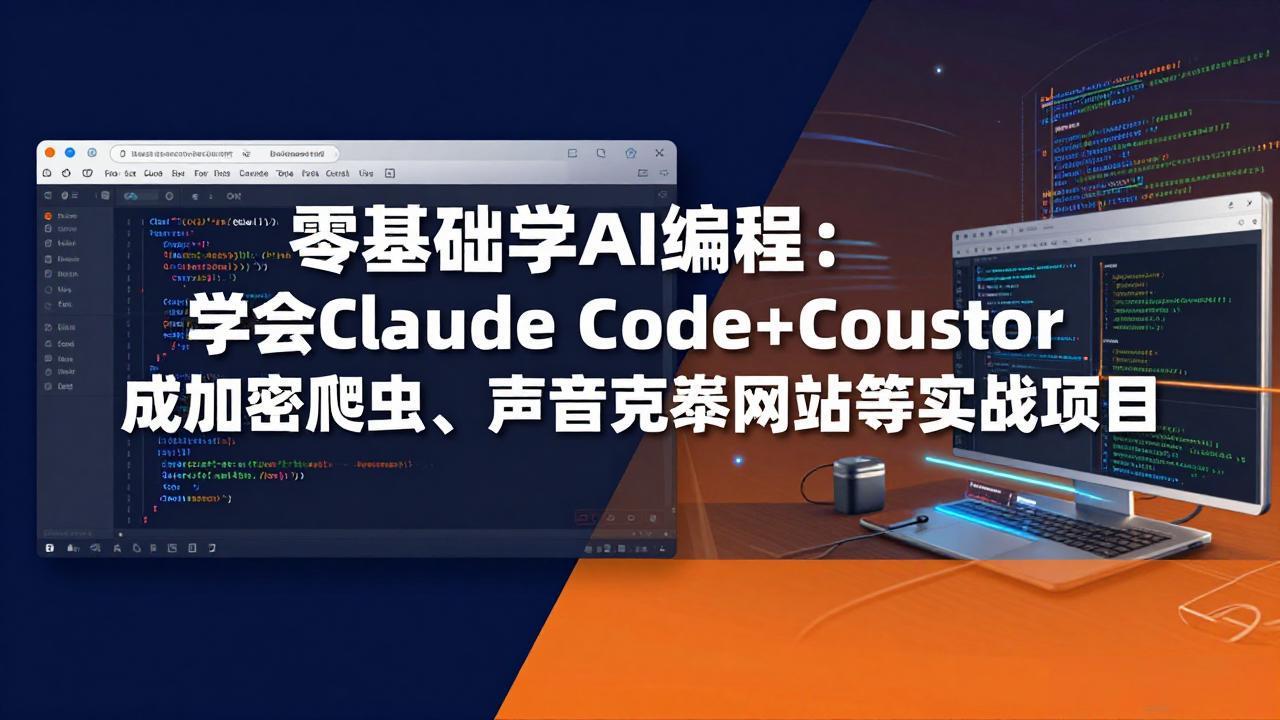 零基础学AI编程：学会Claude Code+Cursor完成加密爬虫、声音克隆网站等实战项目采购|汽车产业|汽车配件|机加工企业家交流社群中心