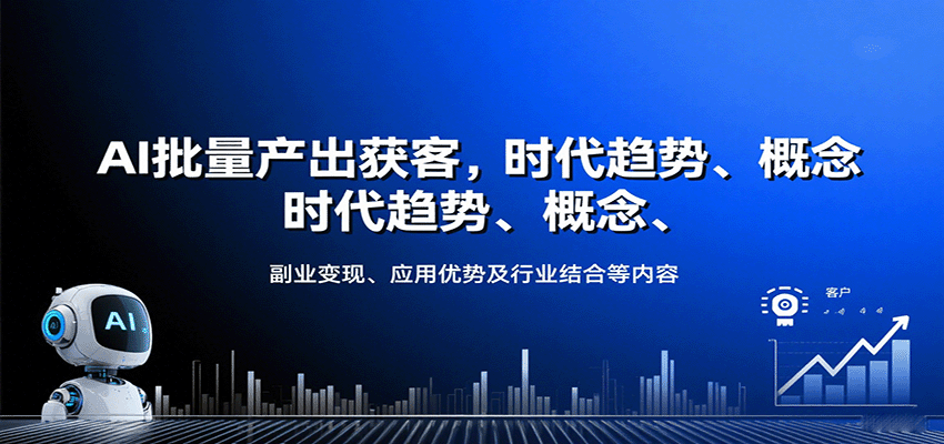 AI批量产出获客,时代趋势、概念、副业变现、应用优势及行业结合等内容采购|汽车产业|汽车配件|机加工蚂蚁智酷企业交流社群中心