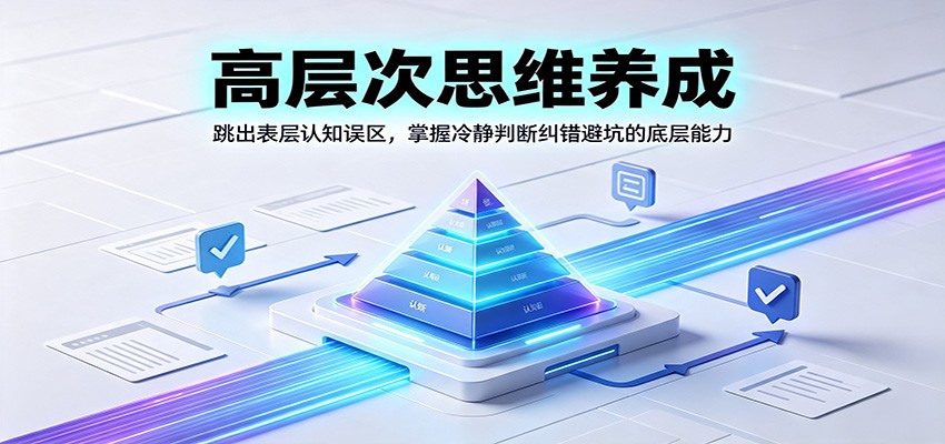 高层次思维养成:跳出表层认知误区,掌握冷静判断纠错避坑的底层能力采购|汽车产业|汽车配件|机加工企业家交流社群中心