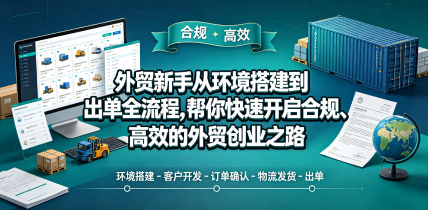 外贸新手从环境搭建到出单全流程，帮你快速开启合规、高效的外贸创业之路采购|汽车产业|汽车配件|机加工企业家交流社群中心