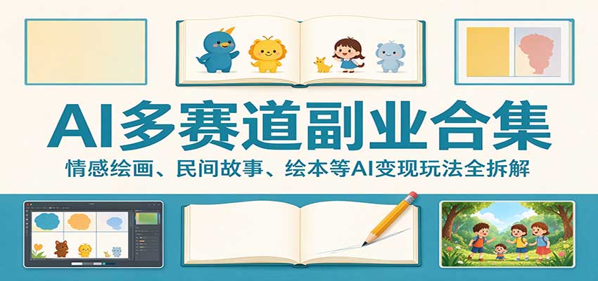 AI多赛道副业合集:情感绘画、民间故事、绘本等AI变现玩法全拆解采购|汽车产业|汽车配件|机加工企业家交流社群中心
