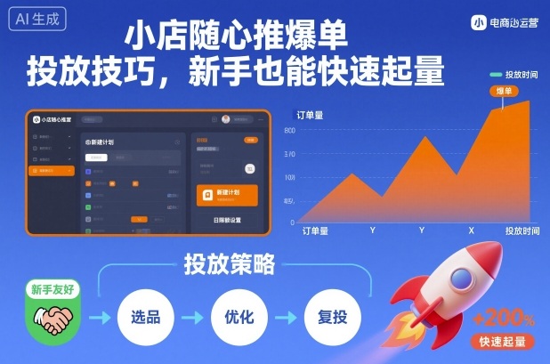 小店随心推爆单投放技巧,新手也能快速起量采购|汽车产业|汽车配件|机加工蚂蚁智酷企业交流社群中心