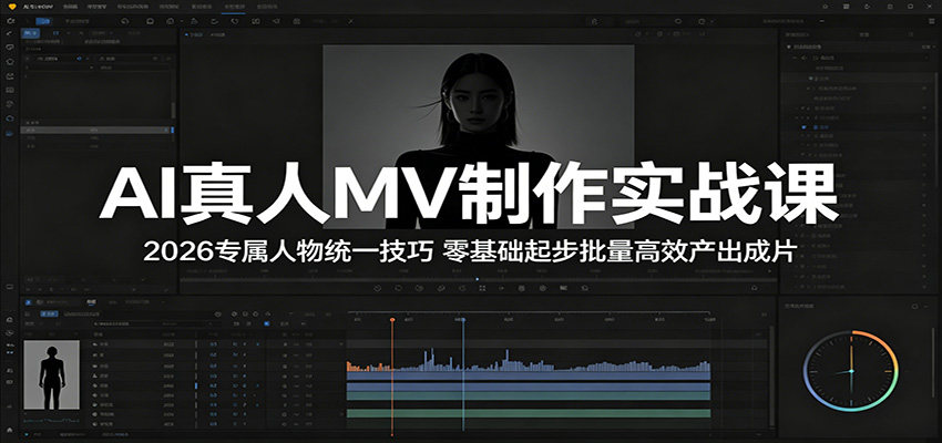 AI真人MV制作实战课：2026专属人物统一技巧，零基础起步批量高效产出成片采购|汽车产业|汽车配件|机加工企业家交流社群中心