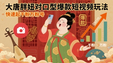 大唐胖妞对口型爆款短视频玩法,快速起千粉万粉号采购|汽车产业|汽车配件|机加工蚂蚁智酷企业交流社群中心