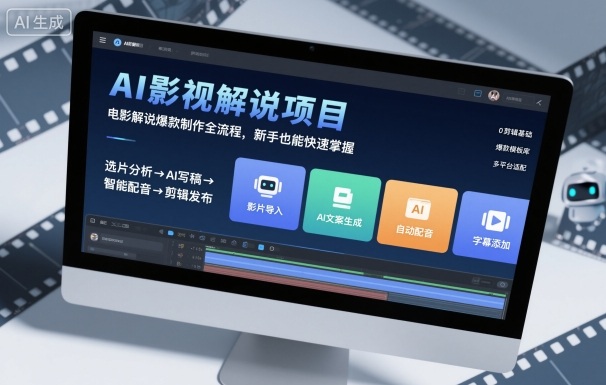 AI影视解说项目,电影解说爆款制作全流程,新手也能快速掌握采购|汽车产业|汽车配件|机加工蚂蚁智酷企业交流社群中心