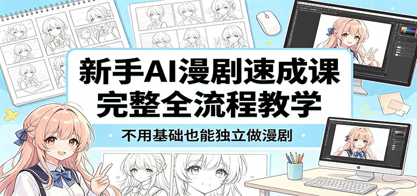 新手AI漫剧速成课：完整全流程教学，不用基础也能独立做漫剧采购|汽车产业|汽车配件|机加工企业家交流社群中心