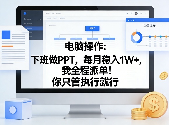 电脑操作：下班做PPT，每月稳入1W+，我全程派单！你只管执行就行【揭秘】采购|汽车产业|汽车配件|机加工企业家交流社群中心