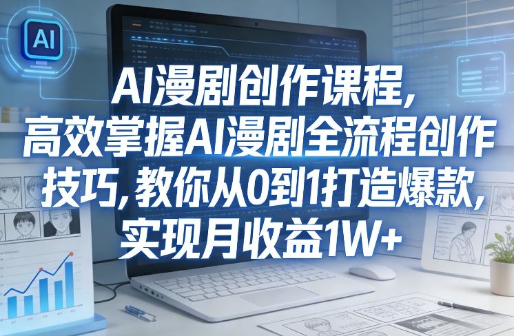 某社群AI漫剧创作课程,高效掌握AI漫剧全流程创作技巧,教你从0到1打造爆款,实现月收益1W+采购|汽车产业|汽车配件|机加工蚂蚁智酷企业交流社群中心