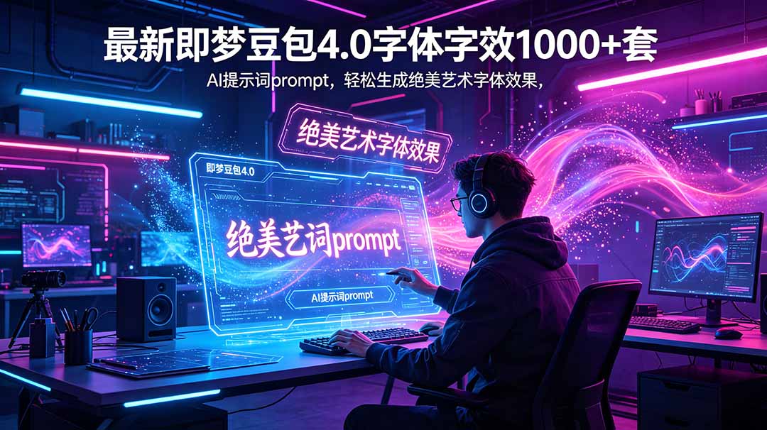 最新即梦豆包4.0字体字效1000+套,AI提示词prompt,轻松生成绝美艺术字体效果采购|汽车产业|汽车配件|机加工企业家交流社群中心