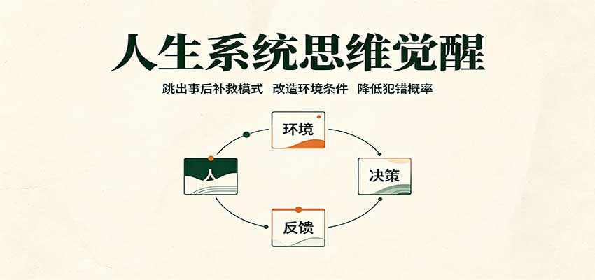 人生系统思维觉醒：跳出事后补救模式，改造环境条件，降低犯错概率采购|汽车产业|汽车配件|机加工企业家交流社群中心