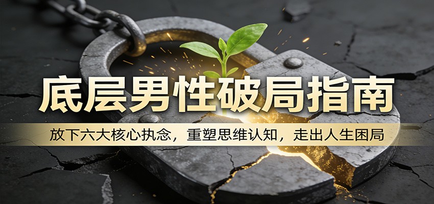 底层男性破局指南：放下六大核心执念，重塑思维认知，走出人生困局采购|汽车产业|汽车配件|机加工企业家交流社群中心