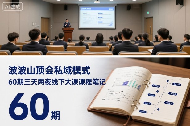 波波山顶会私域模式60期三天两夜线下大课课程笔记(文档)采购|汽车产业|汽车配件|机加工蚂蚁智酷企业交流社群中心