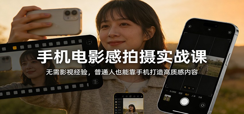 手机电影感拍摄实战课：无需影视经验，普通人也能靠手机打造高质感内容采购|汽车产业|汽车配件|机加工蚂蚁智酷企业交流社群中心