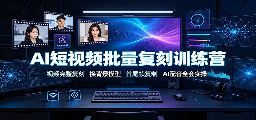AI短视频批量复刻训练营:视频完整复刻,换背景模型、首尾帧复制、AI配音全套实操采购|汽车产业|汽车配件|机加工企业家交流社群中心