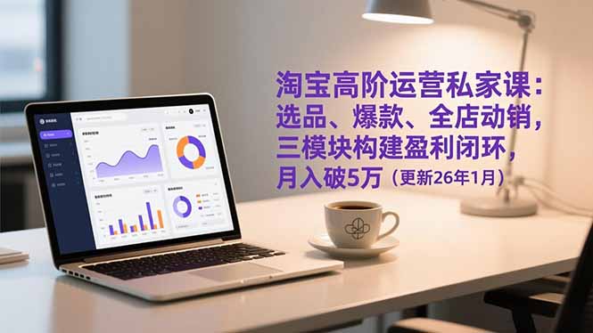 淘宝高阶运营私家课：选品、爆款、全店动销，三模块构建盈利闭环，月入破5万(更新26年1月采购|汽车产业|汽车配件|机加工蚂蚁智酷企业交流社群中心