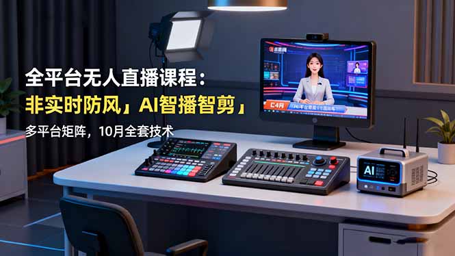 全平台无人直播课程:非实时防风+AI智播智剪+多平台矩阵,10月全套技术采购|汽车产业|汽车配件|机加工蚂蚁智酷企业交流社群中心