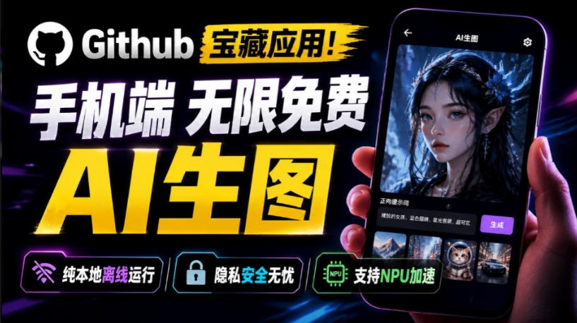 Github宝藏应用！手机端无限免费AI生图，纯本地离线运行，支持NPU加速斩获3.1k stars，local-dream采购|汽车产业|汽车配件|机加工企业家交流社群中心