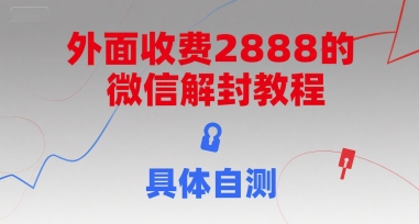 外面收费2888的微信解封教程，具体自测采购|汽车产业|汽车配件|机加工蚂蚁智酷企业交流社群中心