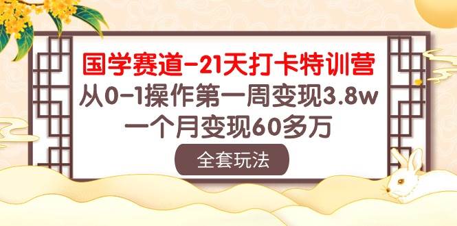 国学 赛道-21天打卡特训营：从0-1操作第一周变现3.8w，一个月变现60多万采购|汽车产业|汽车配件|机加工蚂蚁智酷企业交流社群中心